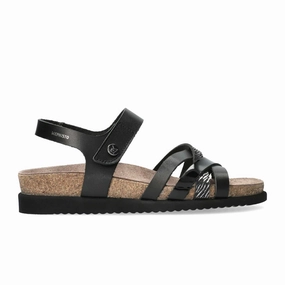 Mephisto Halinka Backstrap Sandal (Women) - Black Sandanyl Chill Slip Eco Conscious Manufacturing