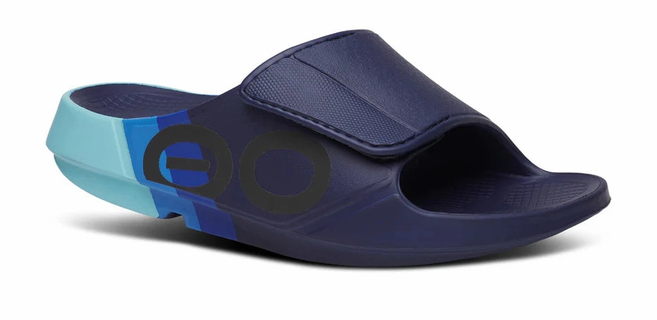OOFOS OOahh Sport Flex - Sky Rally Sustainable Manufacturing Anatomical Heel Counter