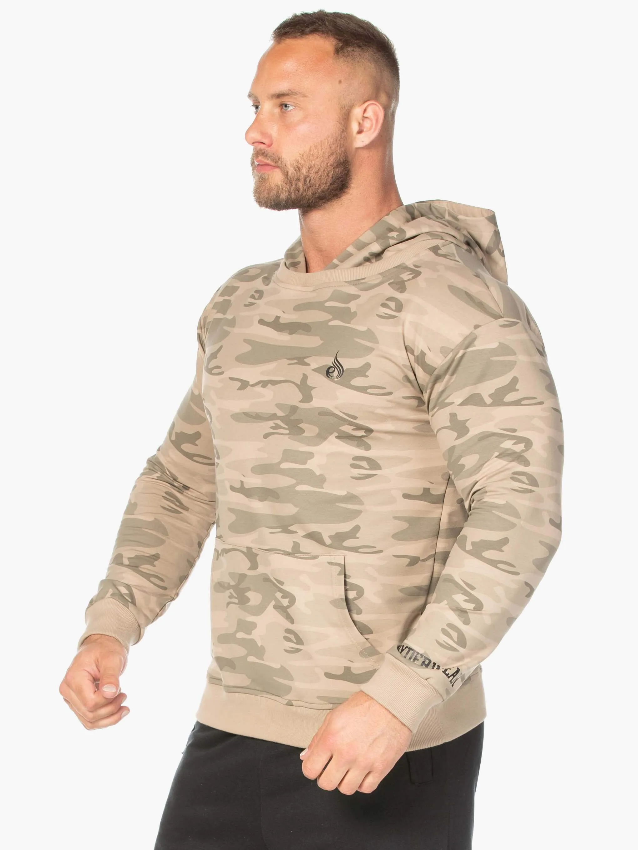 Camo Pullover Hoodie - Tan Camo Water Repellent Breathable Cotton