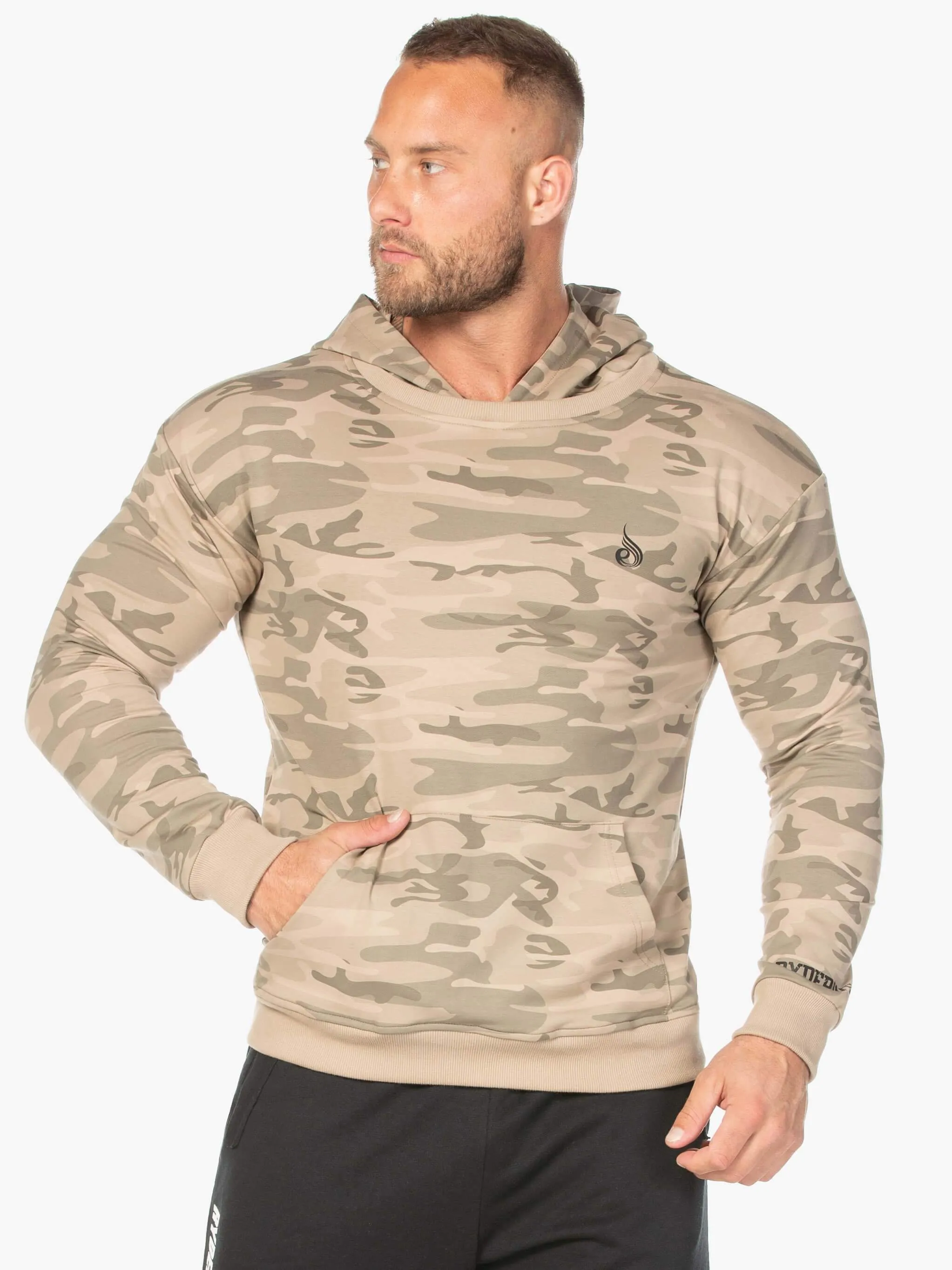 Camo Pullover Hoodie - Tan Camo Comfy Comfort