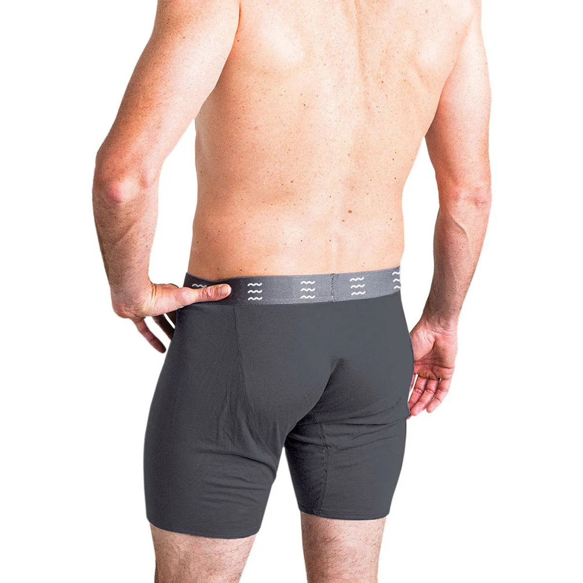 Men's Bamboo Comfort Boxer Brief Fashion Layer Coffee Run