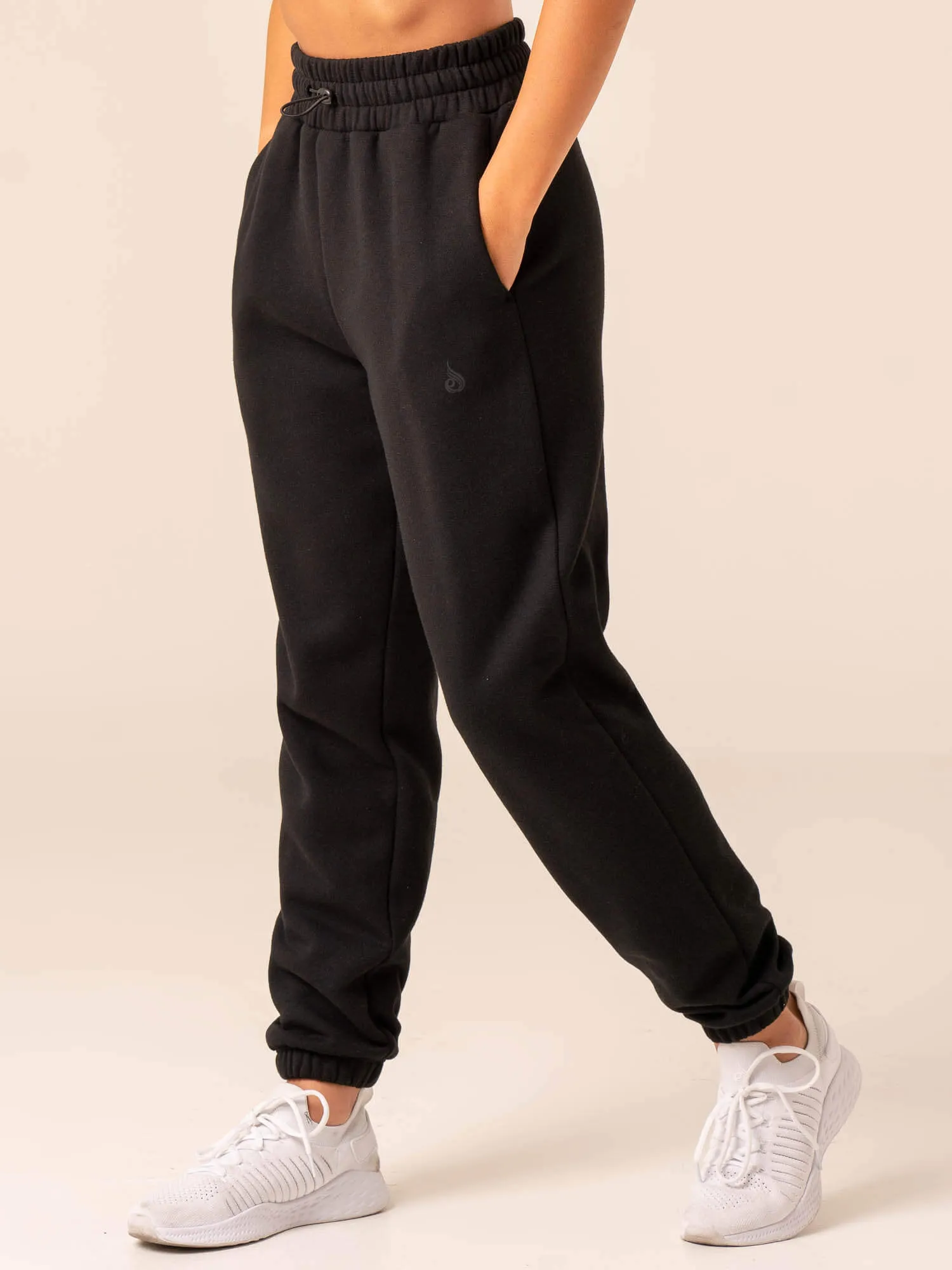 Embody Oversized Track Pants - Black Relaxed fit wear Cozy Comfort
