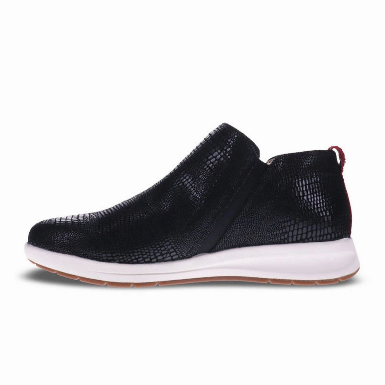 Trendy Walking Shoes Casual Everyday Footwear Revere Dublin Ankle Boot (Women) - Black Lizard