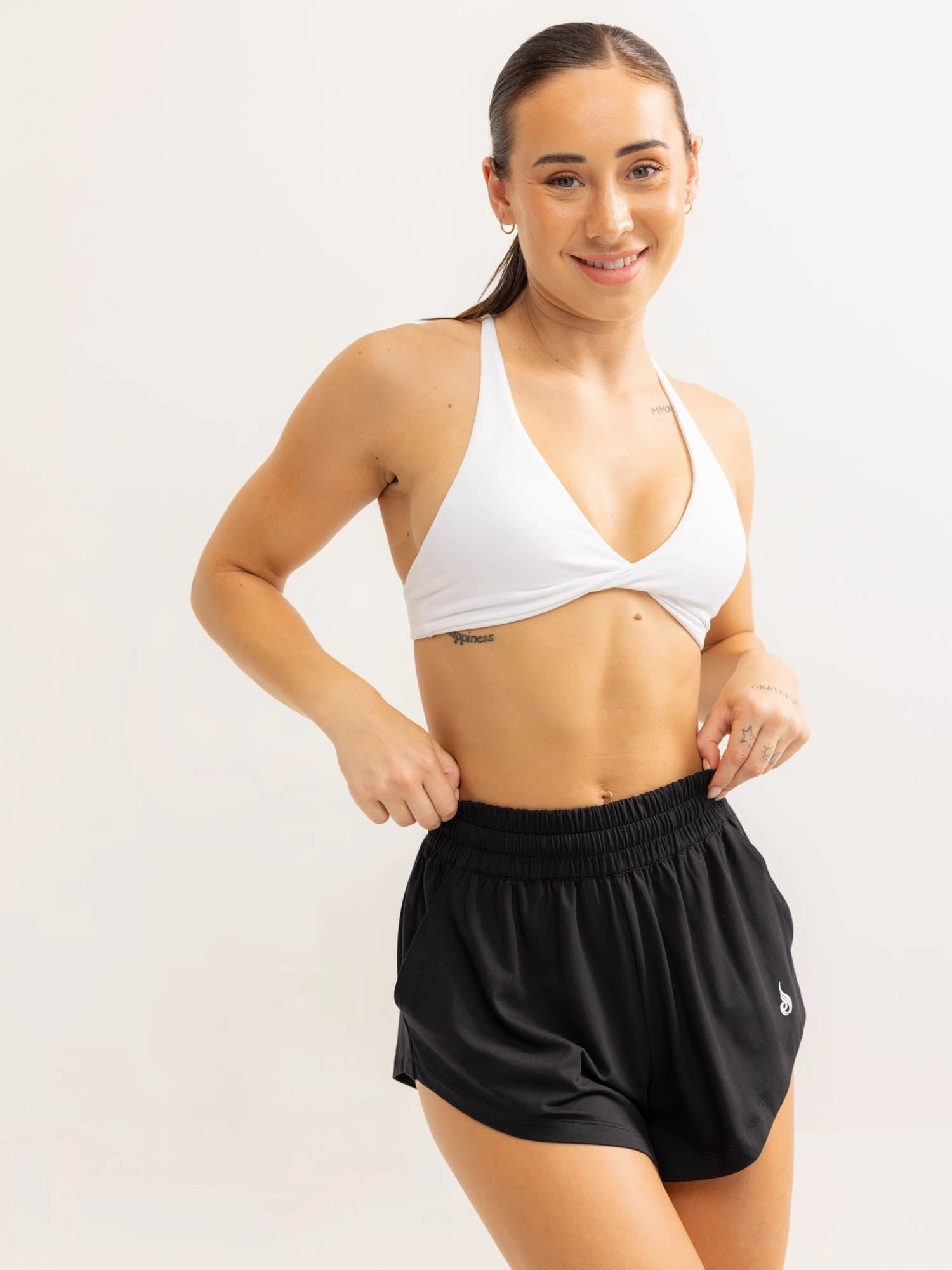 Soft Tech Shorts - Black Low-waisted