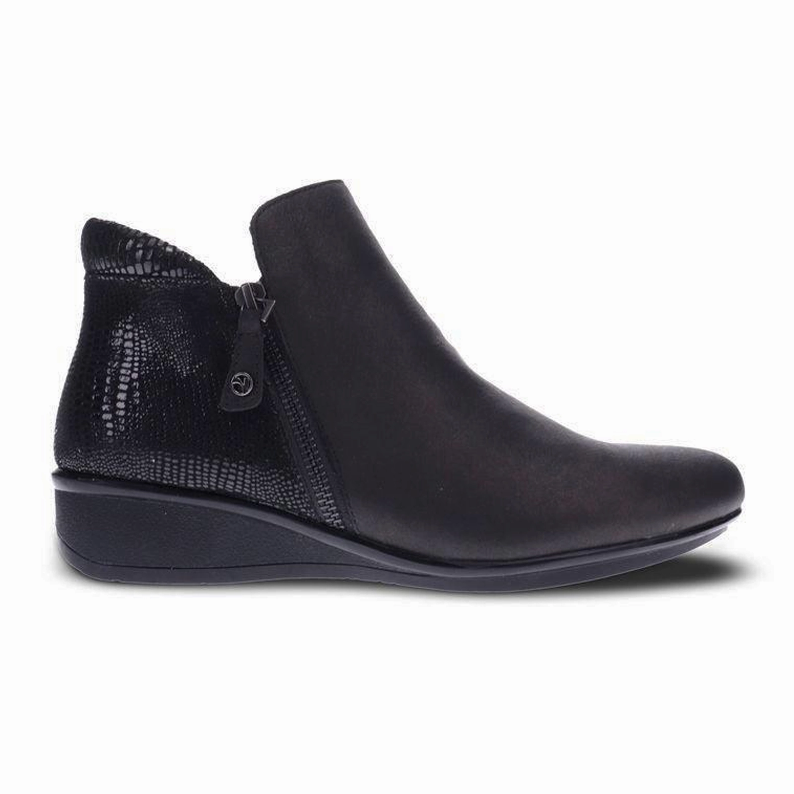 Revere Damascus Ankle Boot (Women) - Onyx/Black Lizard Ground Firm