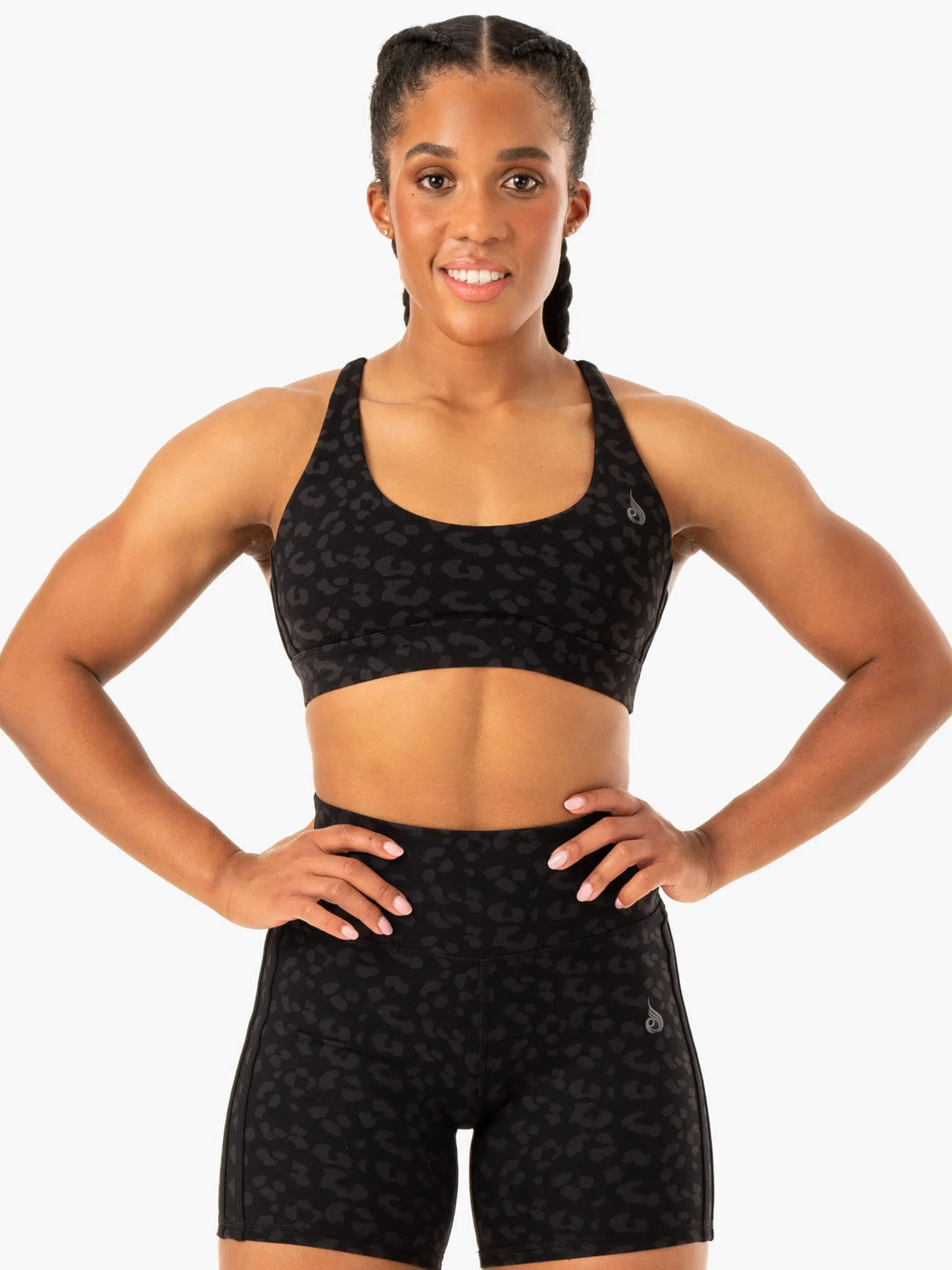 Evolution Sports Bra - Black Leopard Neutral