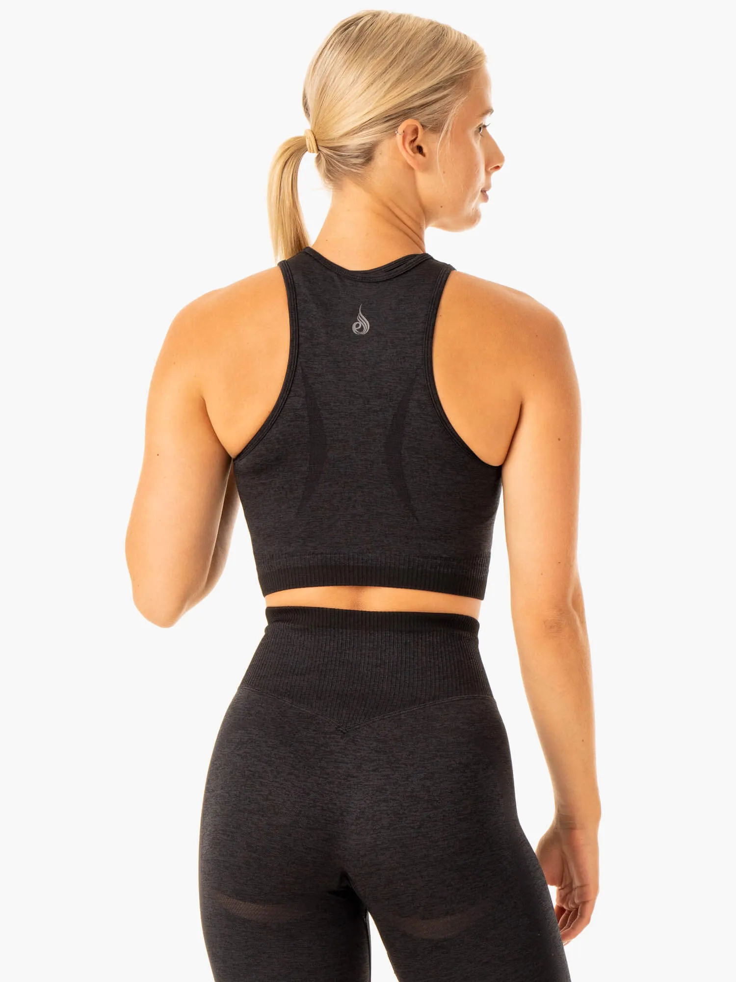 Low Profile Stitching Excel Seamless Tank - Black Marl