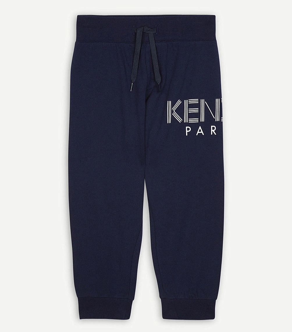 Sporty Kenzo Kids Logo Trousers in Navy