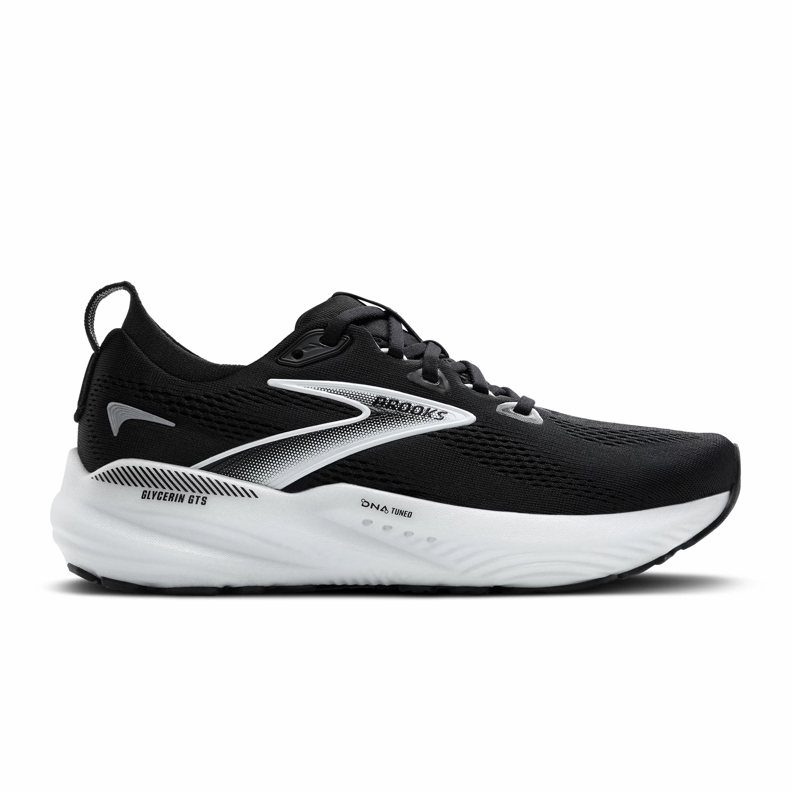 Event Stroll Walk Steady Brooks Glycerin GTS 22 Running Shoe (Men) - Black/Grey/White
