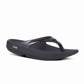 Micro Perforated Lining low - profile sole OOFOS Women's OOlala Sandal - Black