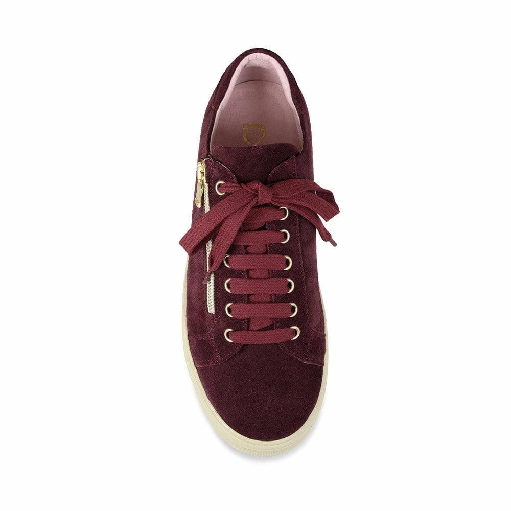 Every Ground Clean Edge Feather: Burgundy Suede