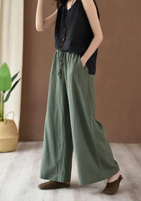 Spring Summer Women Linen Casual Pants Durable Fabric OdorResistantTreatment