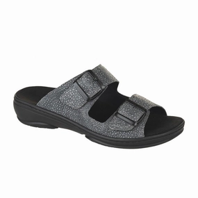 Padded Low Profile Fidelio Schwaz Slide Sandal (Women) - Light Grey Stingray
