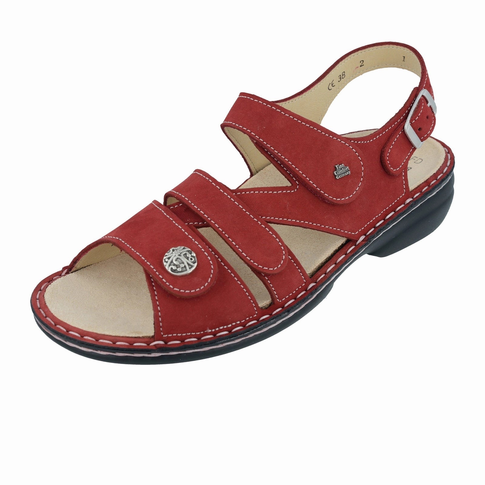 Finn Comfort Gomera-S Backstrap Sandal (Women) - Chili Nubuk Stable