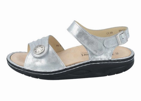 Finn Comfort Sausalito Argento Silver Sock - like feel Dynamic Arch System