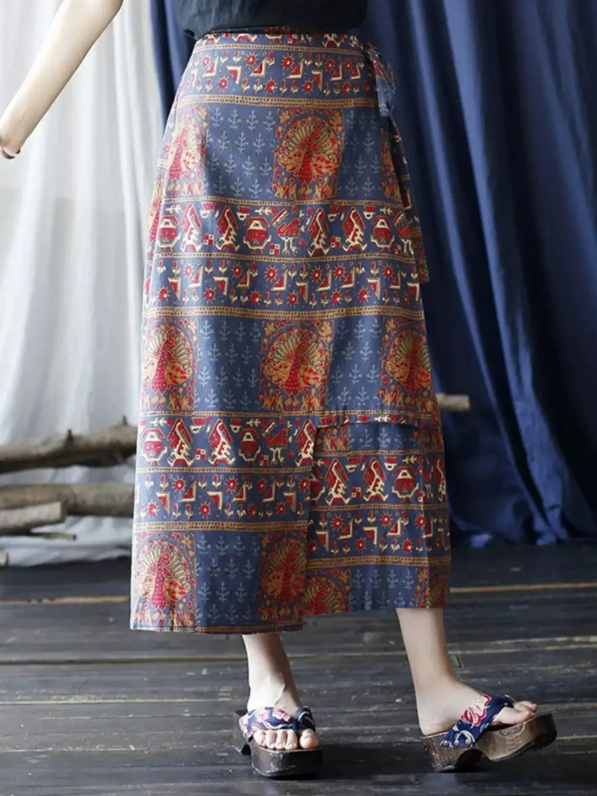 Babakud Women One Piece Floral Lace- Up Halter Skirt Faux Leather Comfort Wear