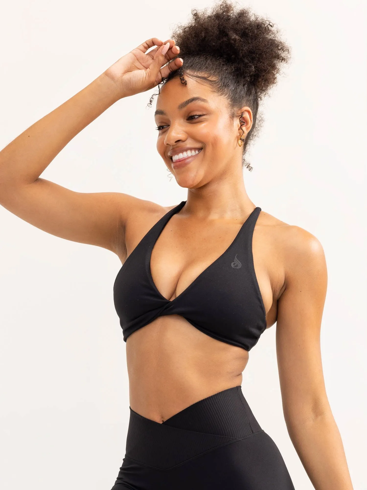 Muscle Support Activate Twist Sports Bra - Black