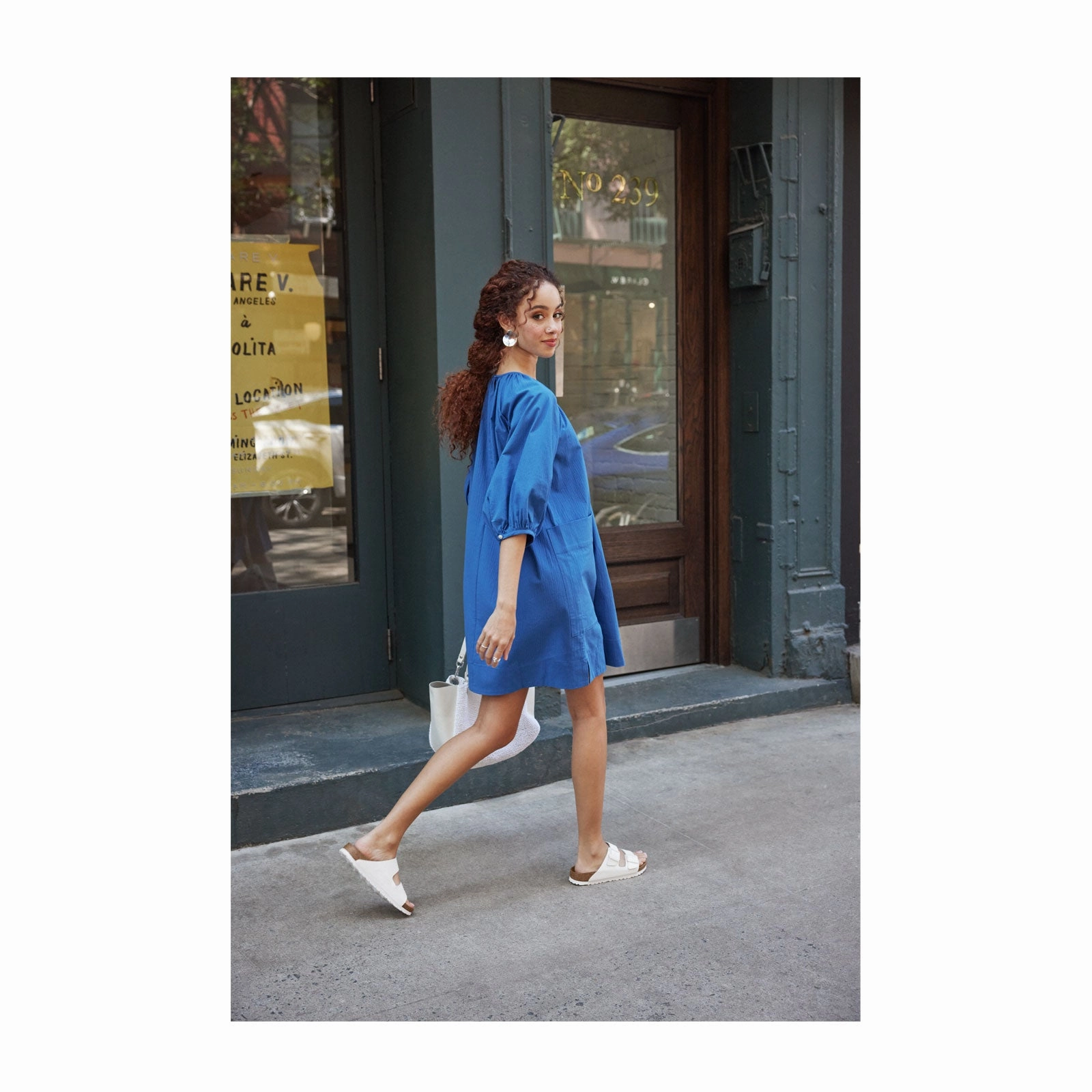 Birkenstock Arizona Slide Sandal (Unisex) - White Leather Athletic