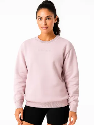 bus ride Solid Boyfriend Pullover - Cinder