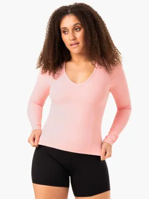 NKD Align Long Sleeve Training Top - Pink Relaxed Tee