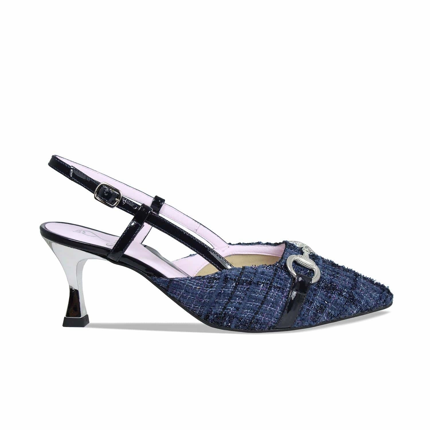 Addison: Navy Tweed & Patent Understated Chic