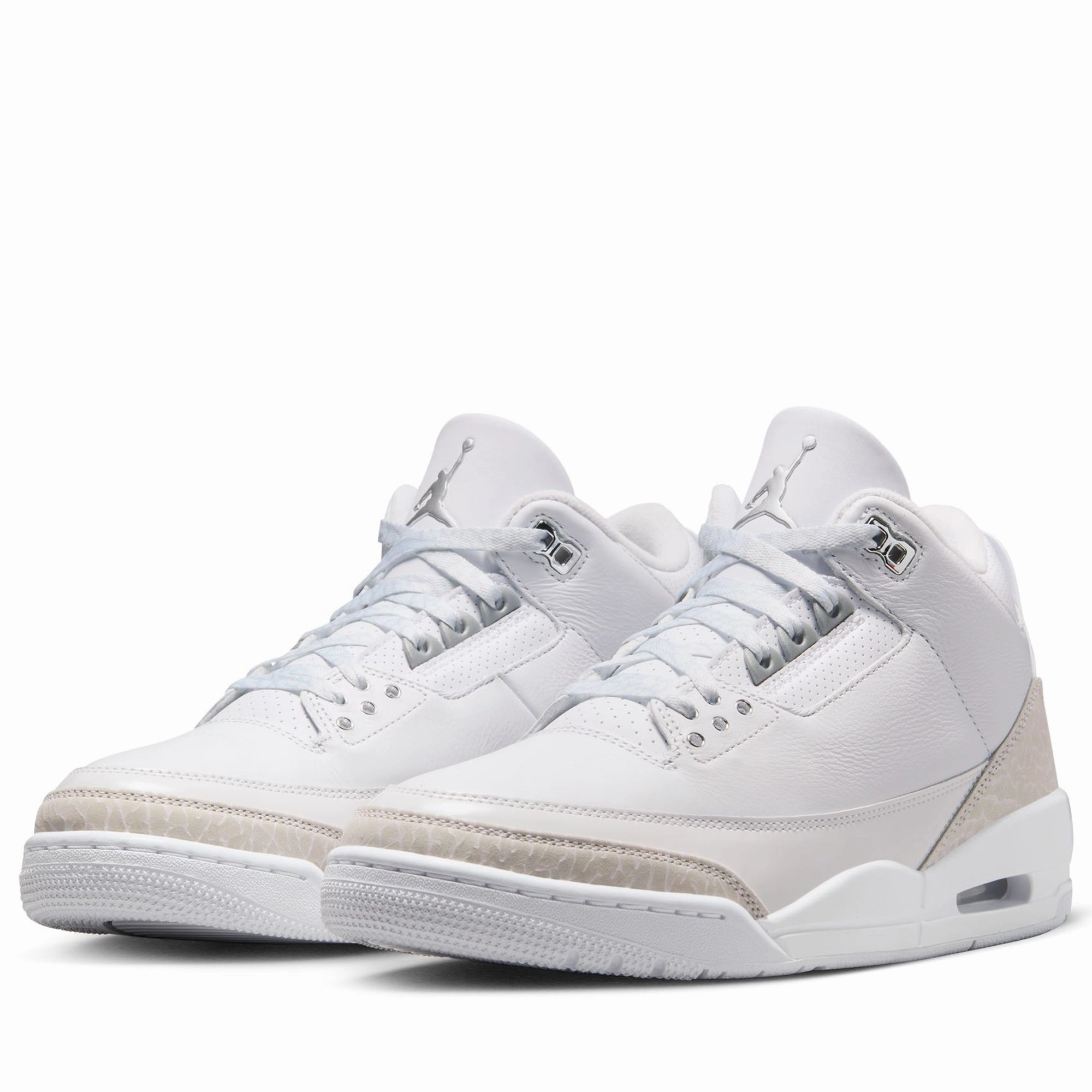 Fashion Forward Steady Path Air Jordan 3 Retro 'Pure Money' - White/Metallic Silver