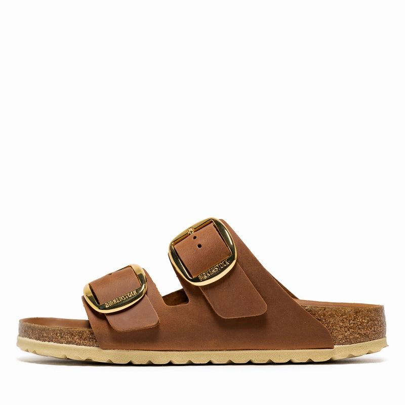 Quick Stride Women's Birkenstock Arizona Big Buckle Oiled Leather - Cognac