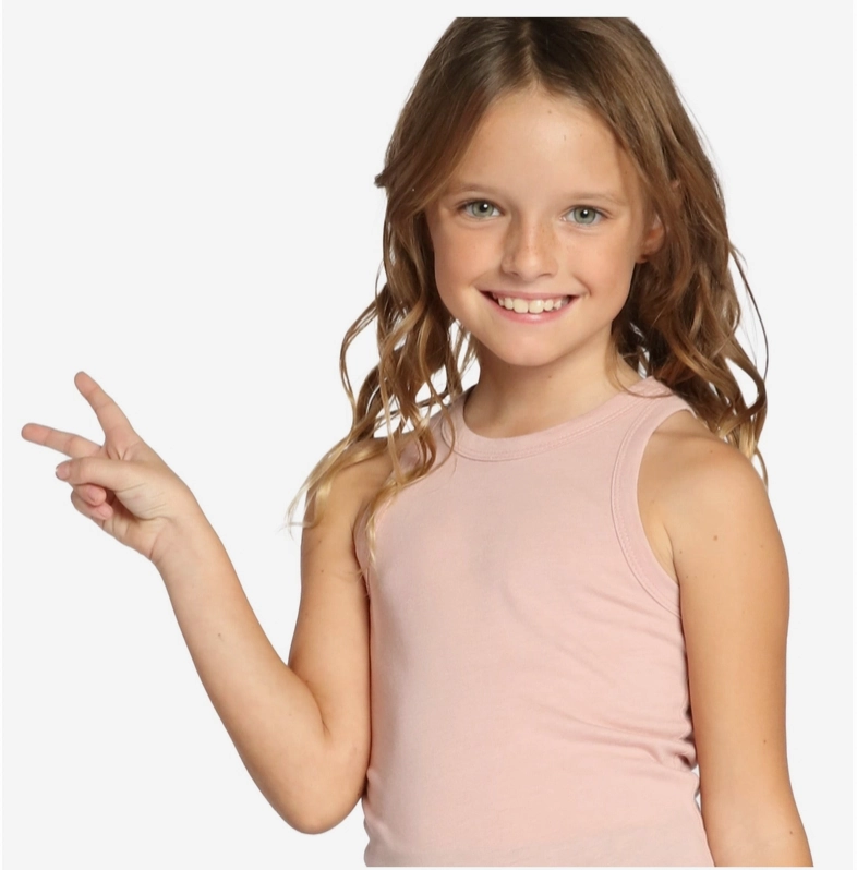 Easter clothes for kids Girls Basic Tank Top - Mauve