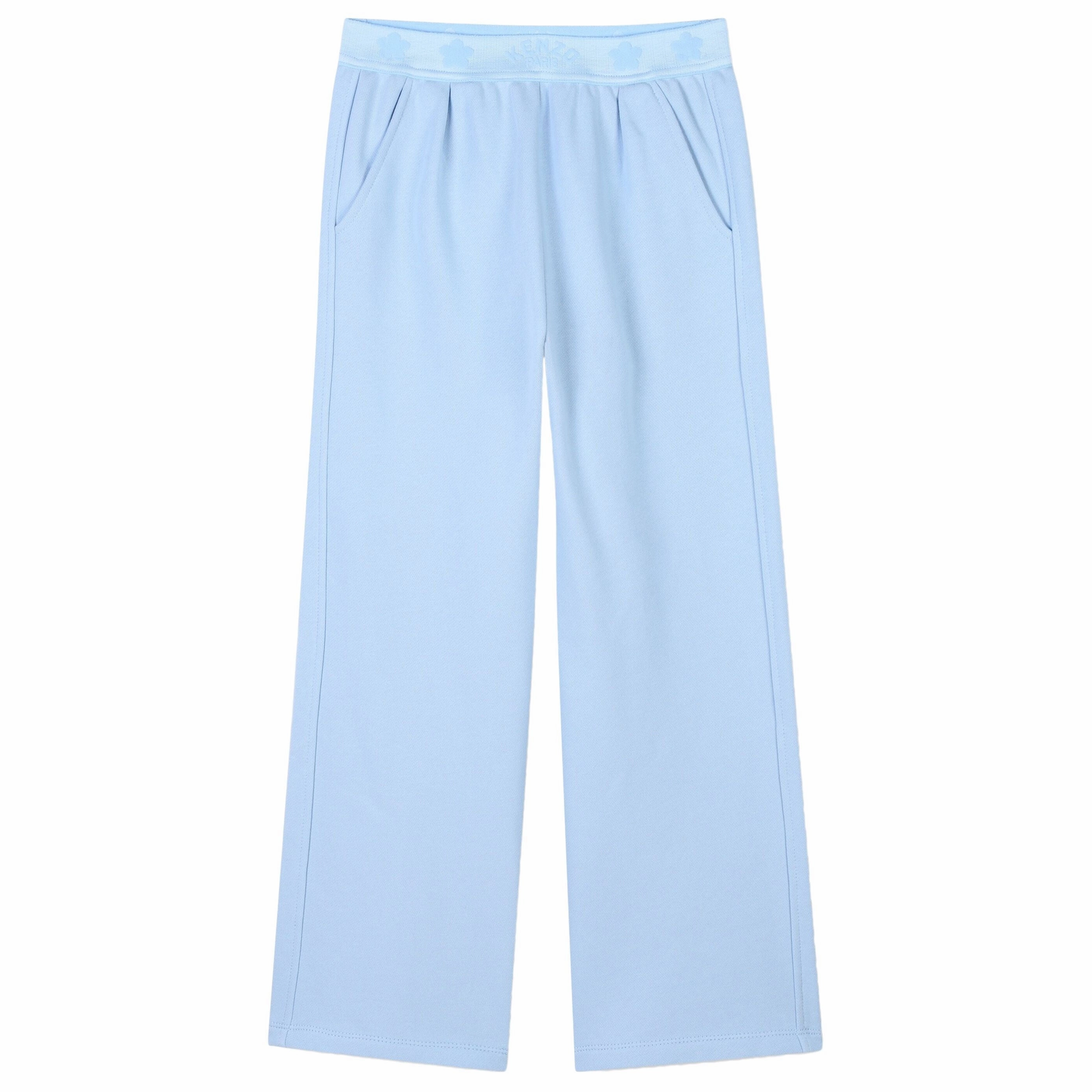 KENZO Kids Logo-Print Track Pants - Light Blue - 8Y Quick - dry