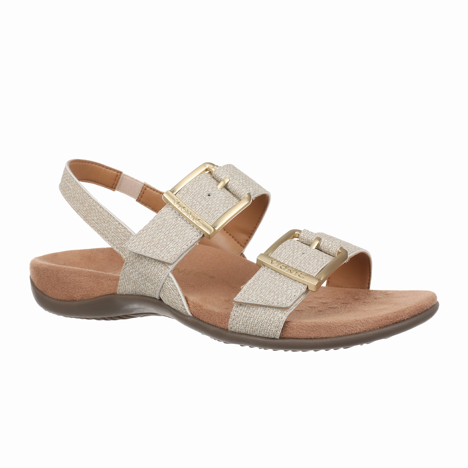 Vionic Reese Backstrap Sandal (Women) - Oatmeal synthetic material