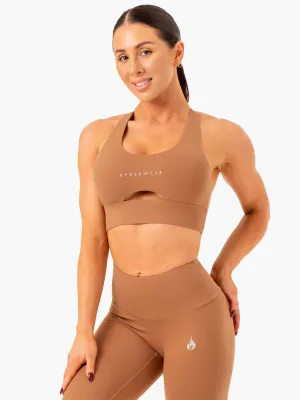 Focus Contour Sports Bra - Mocha Adjustable band