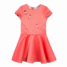 Paul Smith Junior Girl Currant Red "Apple Core" Dress Affordable