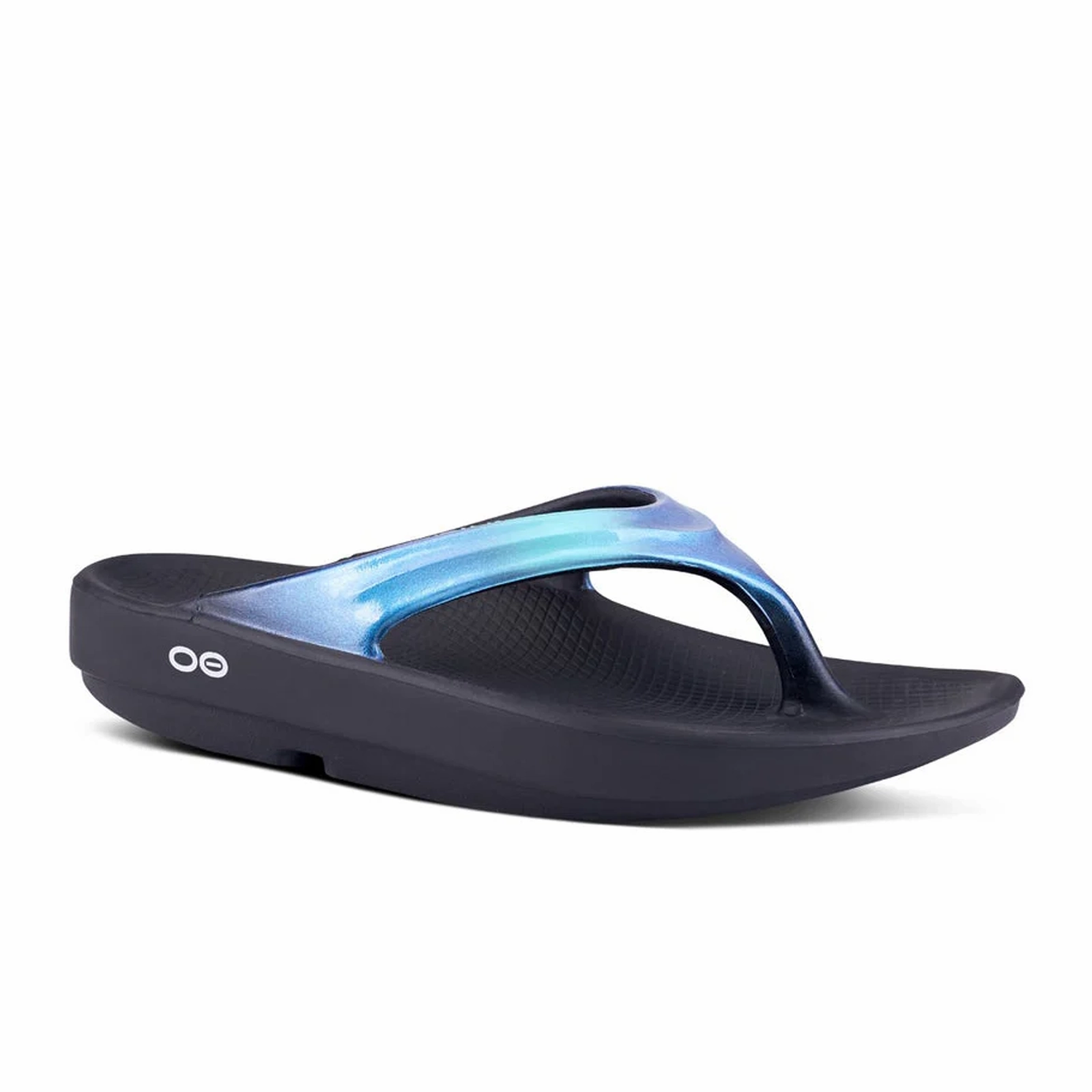 Oofos OOlala Luxe Sandal (Women) - Black/Atlantis Arch Cushioning Relax Foot
