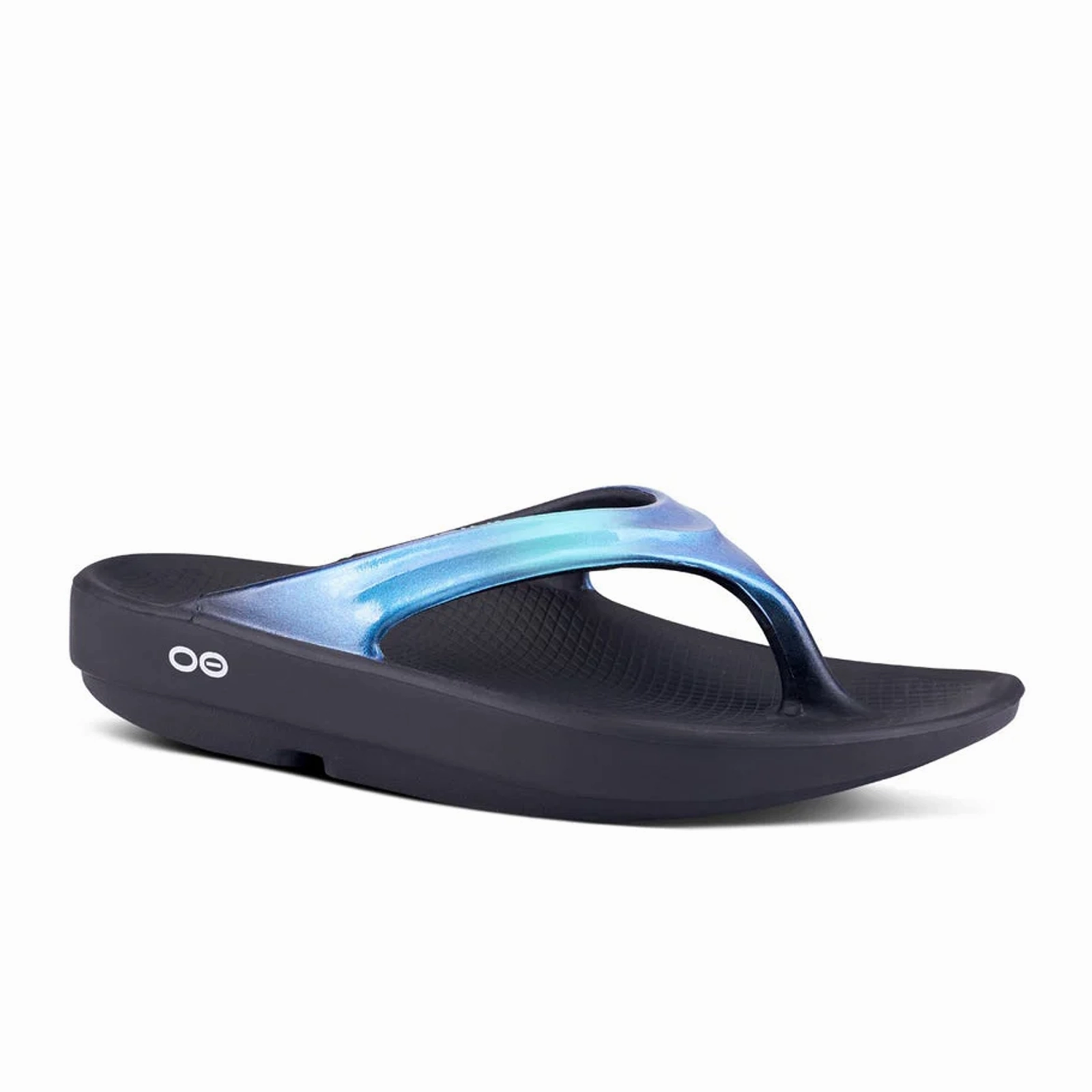 Trail Compatible Oofos OOlala Luxe Sandal (Women) - Black/Atlantis