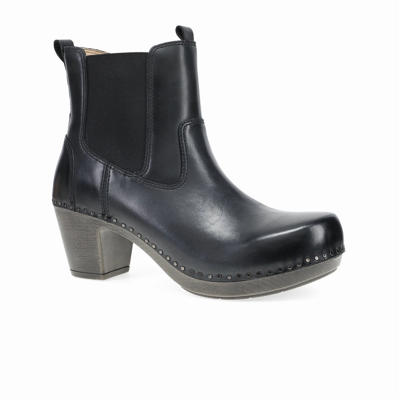 Style Essential Dansko Shayna Heeled Boot (Women) - Black Burnished Calf