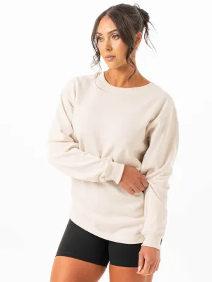 Force Crew Neck - Bone car