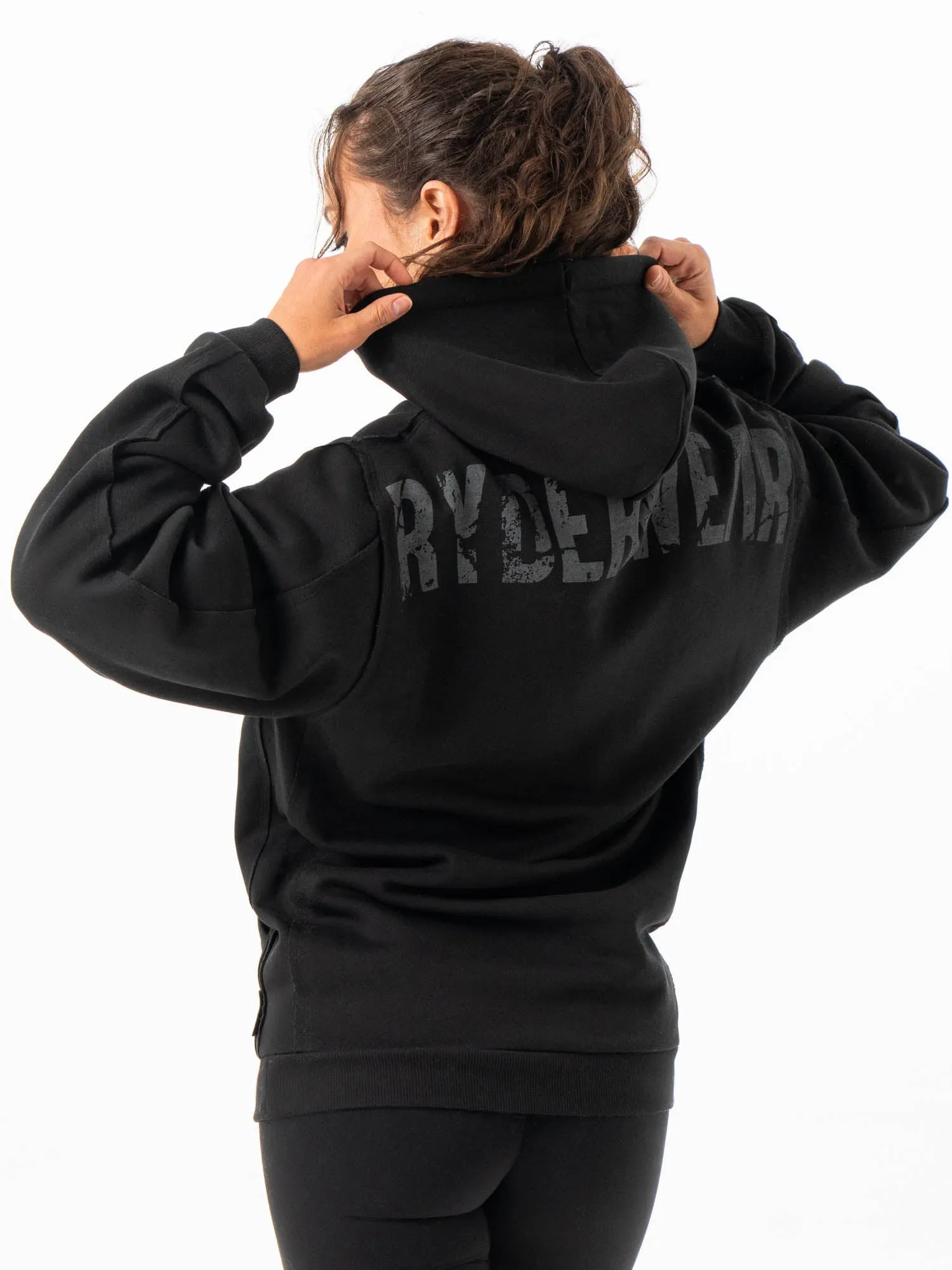 Force Hoodie - Black Romance Clean Silhouette