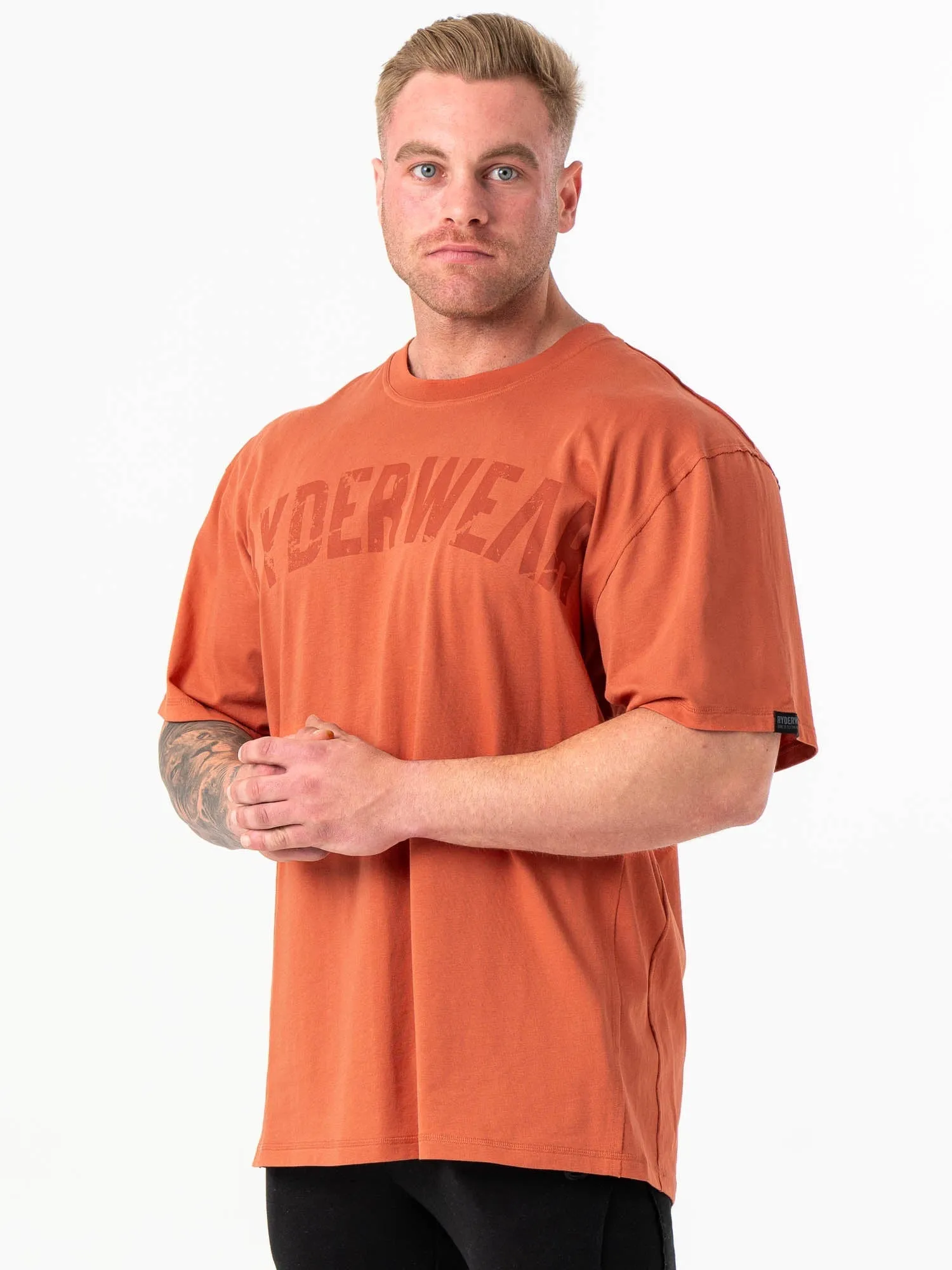 Form Fit Comfort Go Anywhere Force Oversized T-Shirt - Terracotta Dual function