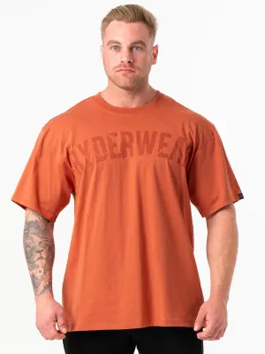 Force Oversized T-Shirt - Terracotta Dual function Laser Cut Perforations Soft Interior