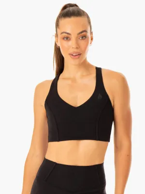 Form Sports Bra - Black Breathable Lingerie Enhanced Core Stability