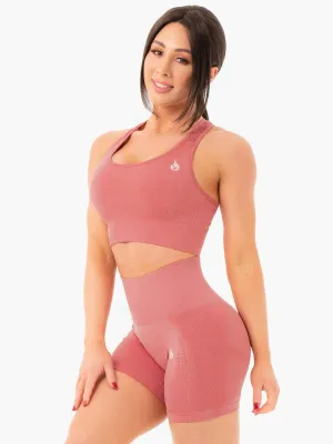 Seamless Staples Sports Bra - Rose Pink Marl Pre-workout preparation Durable structure