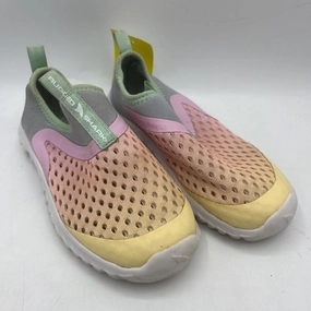 Elastic Ankle Support Abrasion Proof Stitching Size 10: Rugged Sharks Yellow/Green/Orange Slip-On Water Shoes