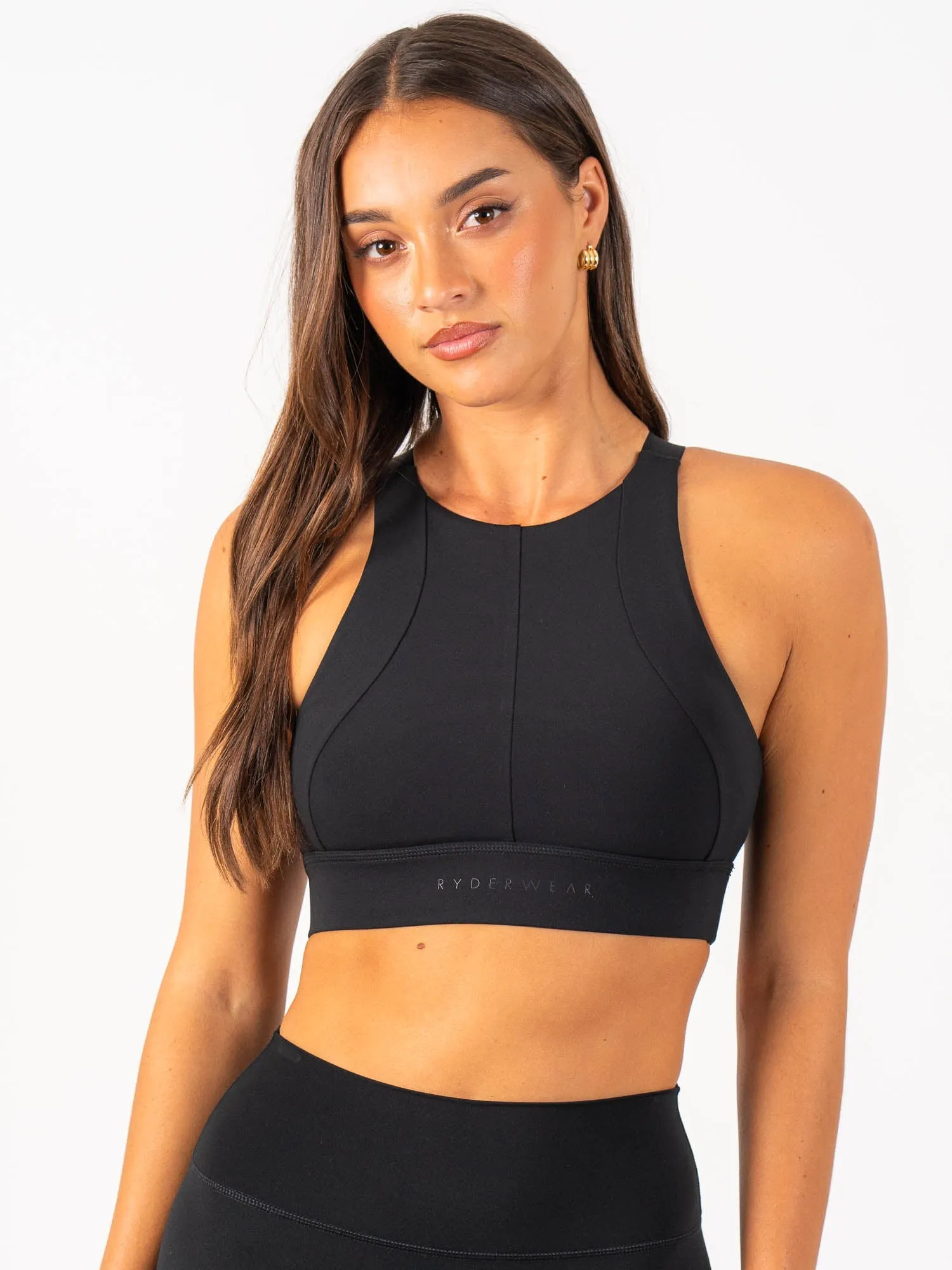 Reset High Impact Sports Bra - Black Flexible Wire Decorated