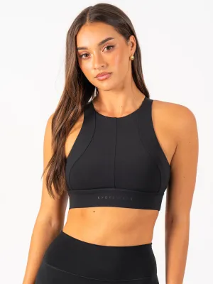 Reset High Impact Sports Bra - Black Flexible Wire Decorated