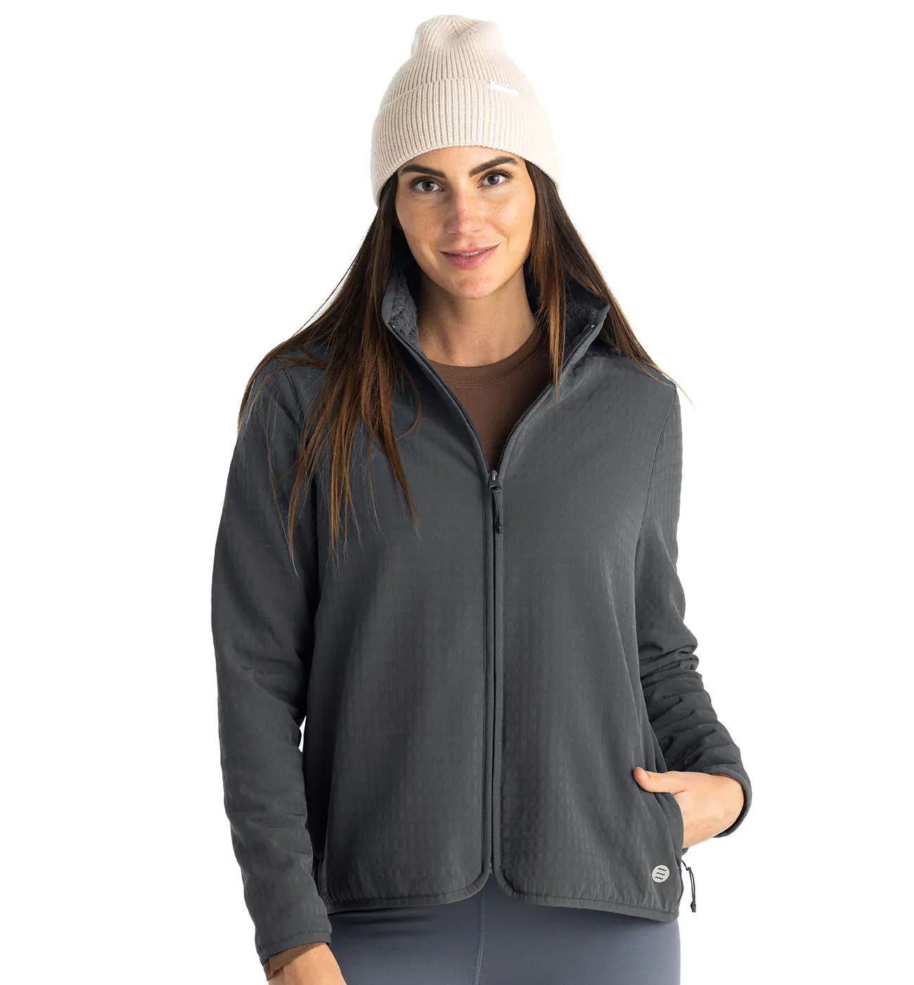 RipstopFabric Ventilation Panels Women's Gridback Fleece Jacket
