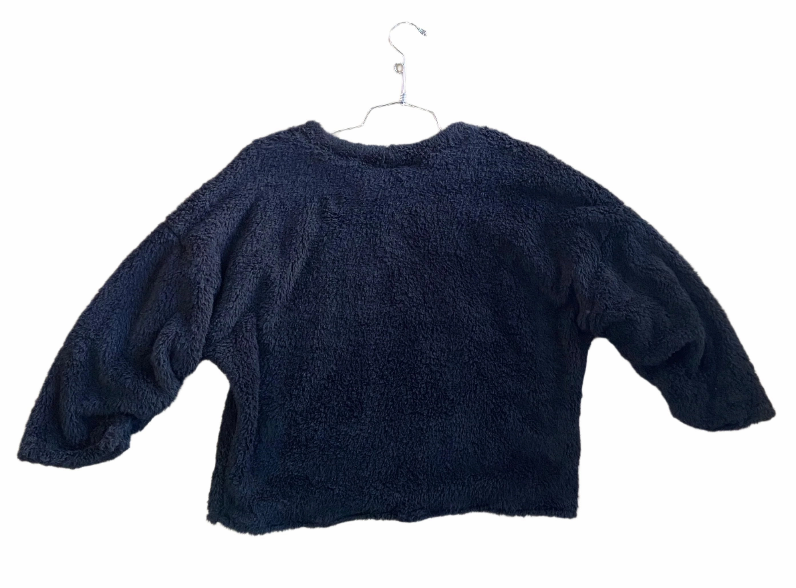 Fuzzy Long Sleeve Top - Black Bohemian Juvenile clothing