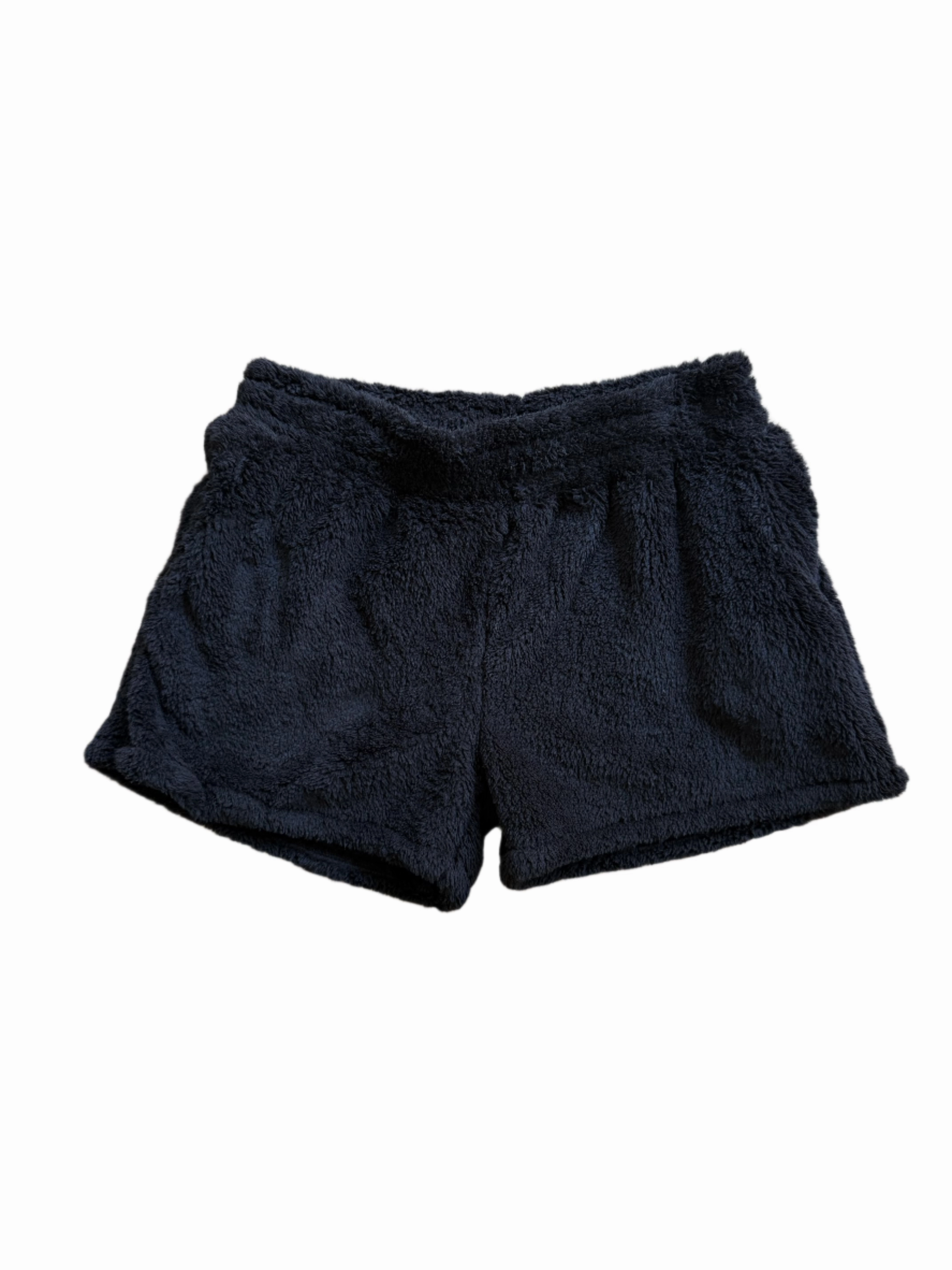 Faux - Leather Iridescent kids' apparel Fuzzy Shorts - Black