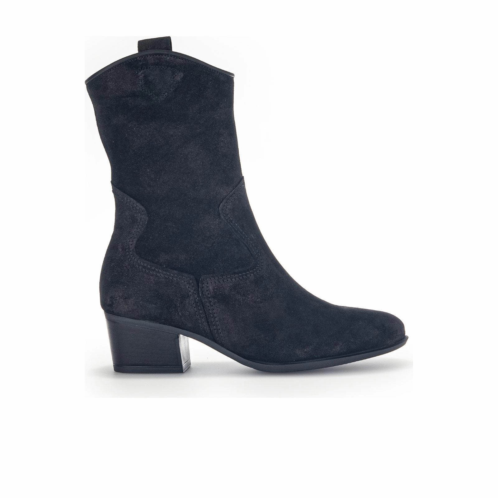 Gabor 681 Veda Mid Western Boot (Women) - Black Metallic Suede Guard Lane