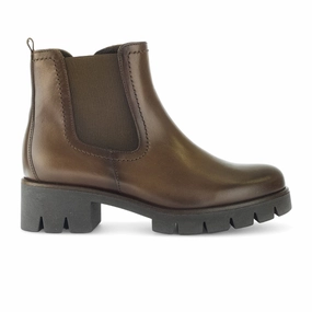 Sure Lane Gabor 710 Chelsea Lug Boot (Women) - English Brown Leather