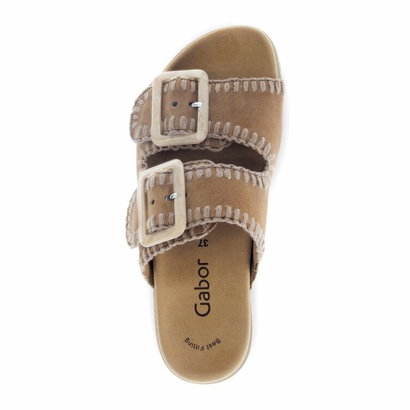Running Specific Reinforced Soles Gabor 741 Stitch Slide Sandal (Women) - Samtchevreau/Walnut